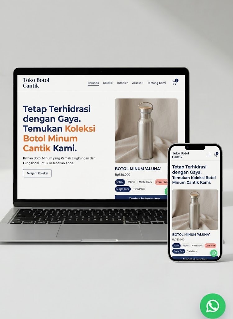 Preview website Toko Botol Cantik — Website Toko Online